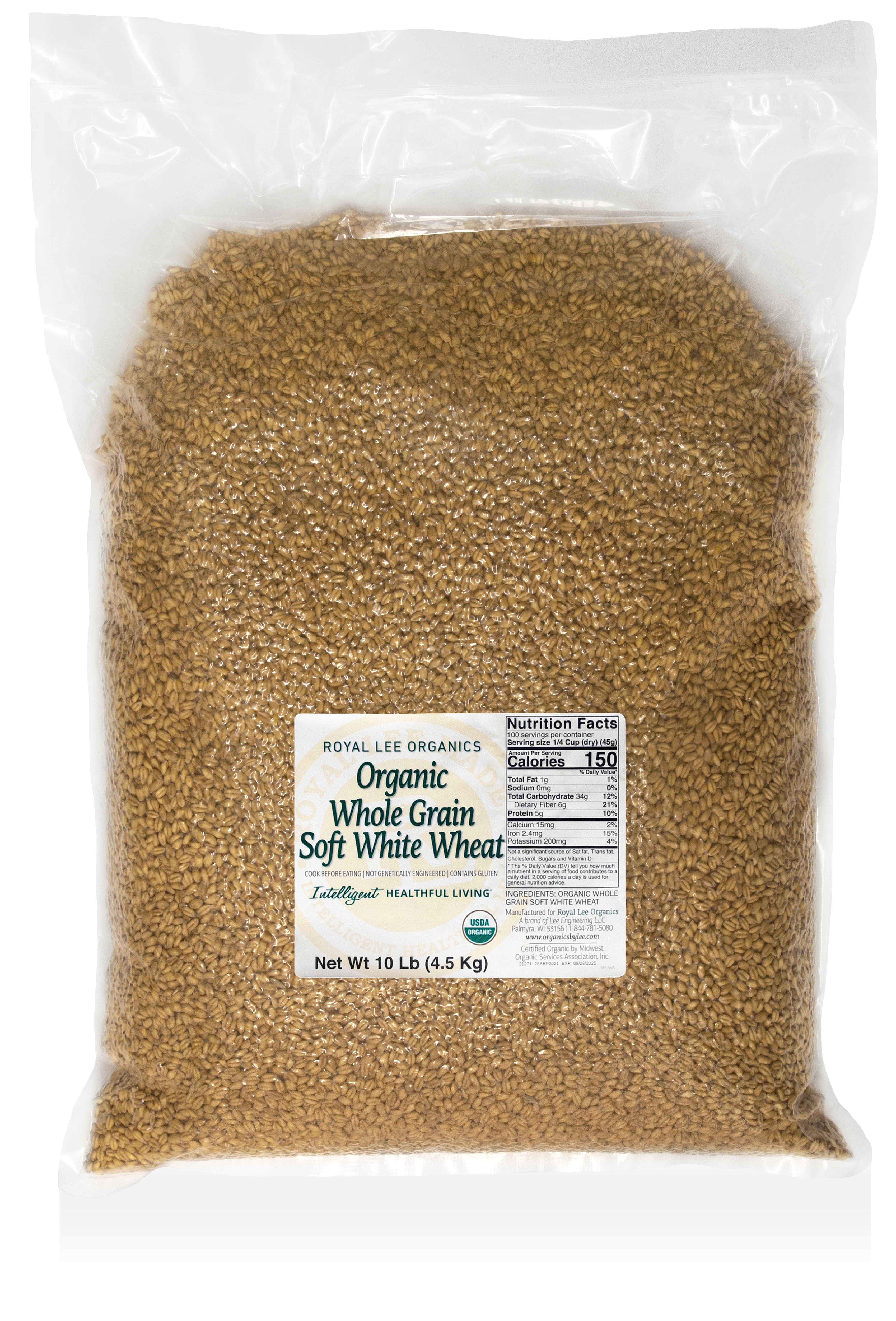 Soft White Wheat Berries, 1 - 10lb. Bag