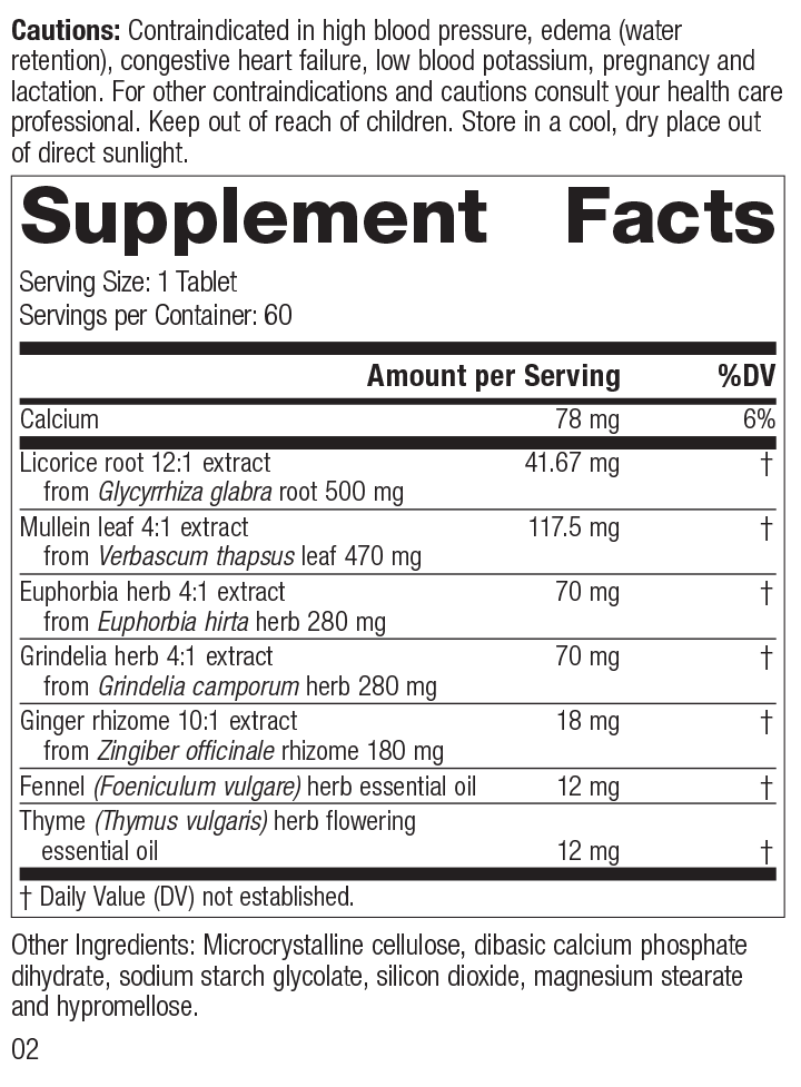 supplement fact label